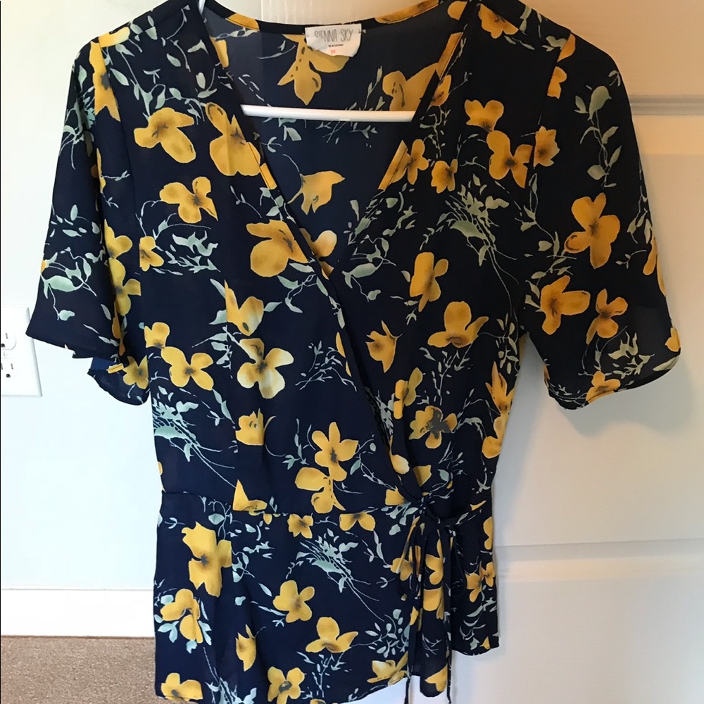 Floral Wrap Shirt